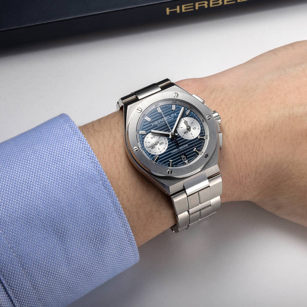 OROLOGIO HERBELIN CAP CAMARAT AUTOMATIC 245B25-HERBELIN-Eldorado Jewels