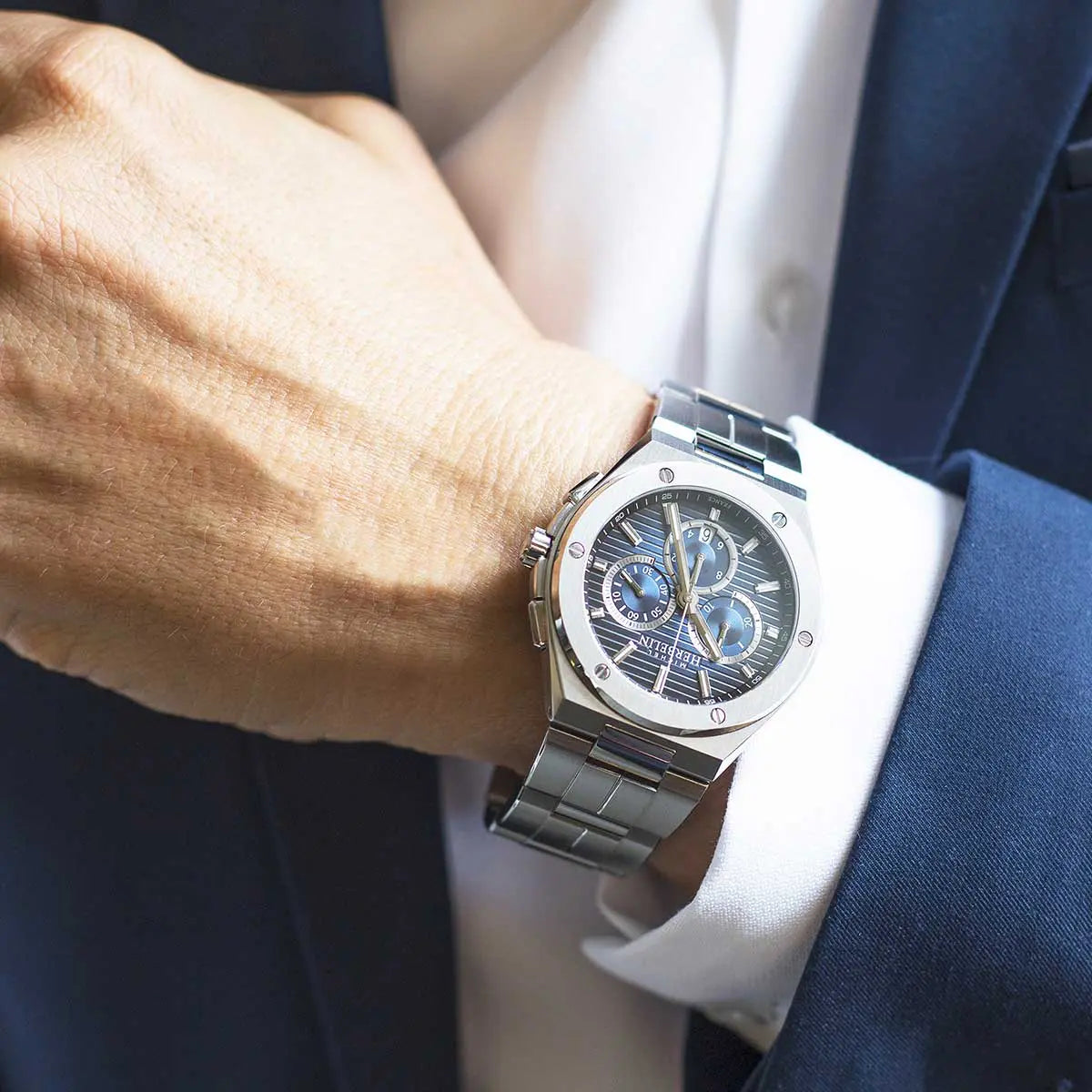 OROLOGIO HERBELIN CAP CAMARAT CHRONO 37645B15-HERBELIN-Eldorado Jewels