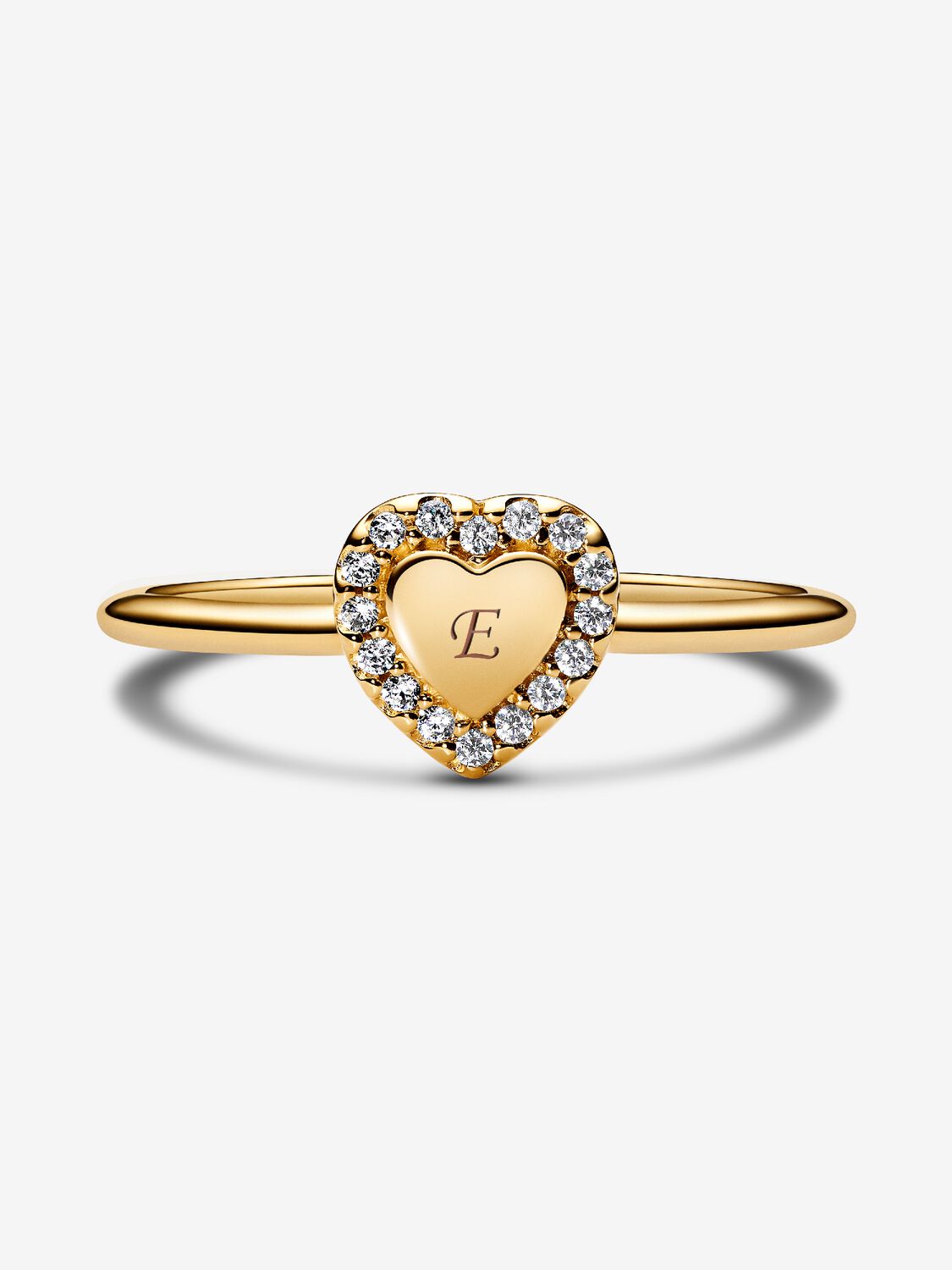 Anello Cuore e Pavè da incidere Pandora 163801C01