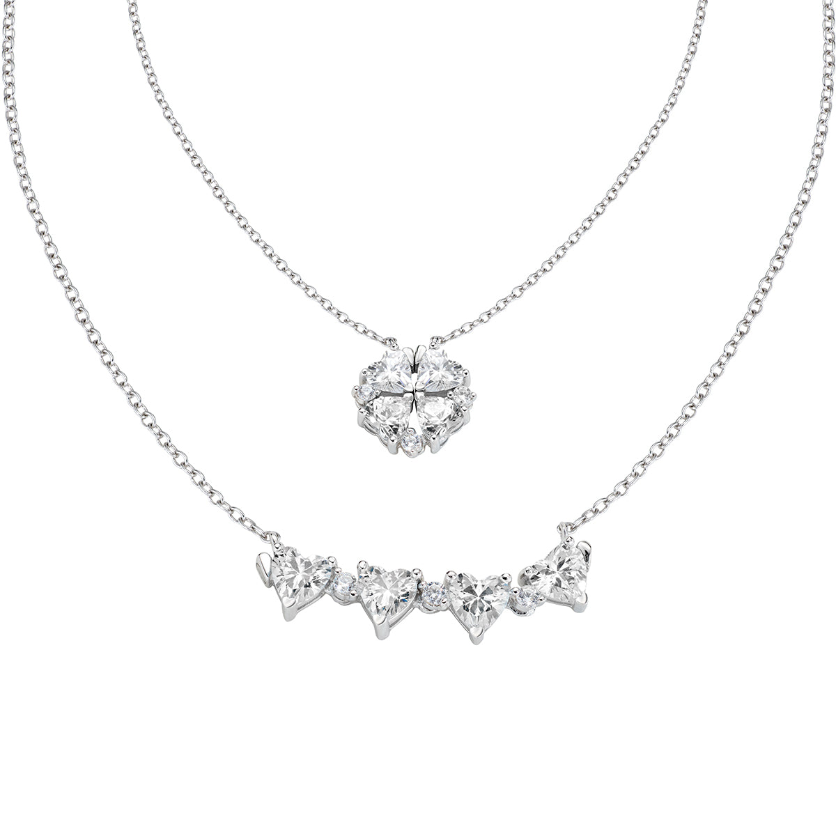 Collana Amen Donna quadricuore CLPMHBB