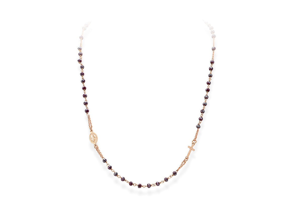 Collana Amen unisex rosari con cristalli CRORA3