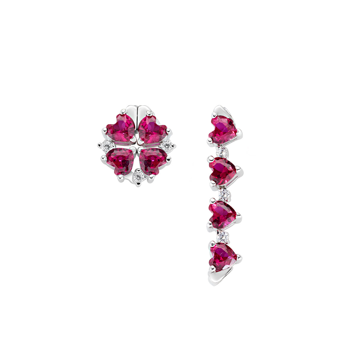 Orecchini Amen Donna quadricuore EMHBR