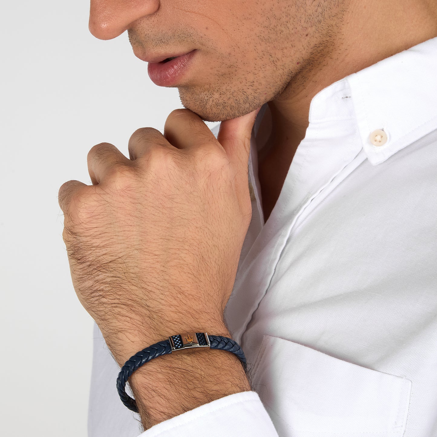 BRACCIALE UOMO MASERATI RECYCLED LEATHER JM4249IK03-MASERATI-Eldorado Jewels