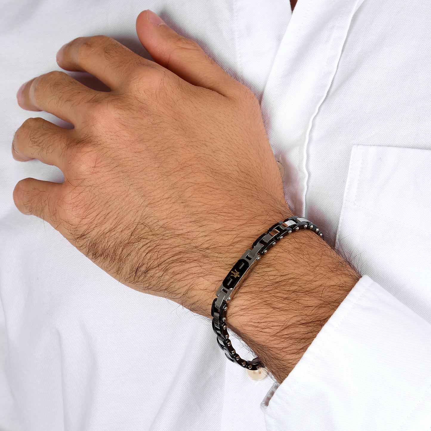 BRACCIALE UOMO MASERATI CERAMIC GOLD JM424AXU05-MASERATI-Eldorado Jewels