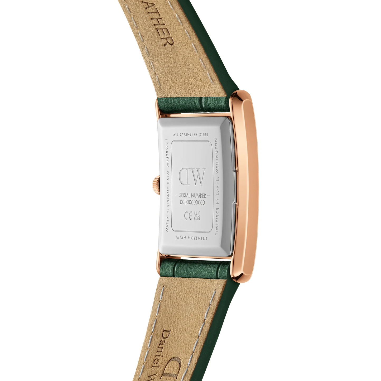 Orologio donna Daniel Wellington Bound Crocodile Emerald Sunray Rose Gold