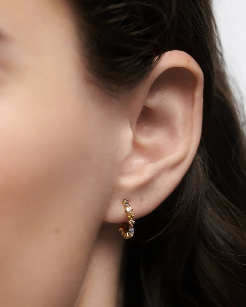 PDPAOLA Orecchini a cerchio Piccoli Lotus AR01-C77-U