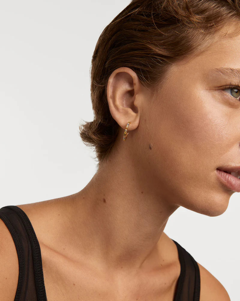 PDPAOLA Orecchini a cerchio Rainbow AR01-B96-U