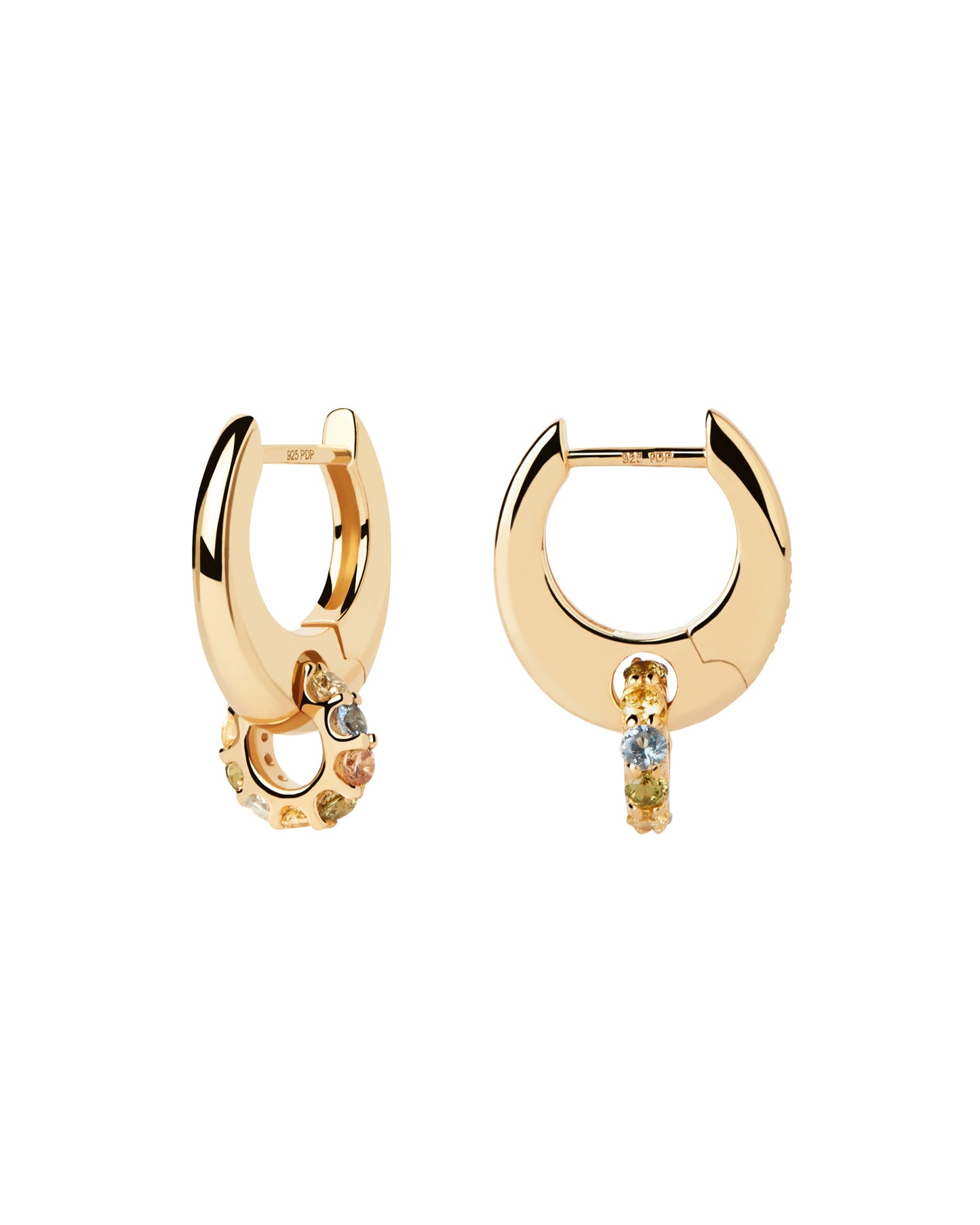 PDPAOLA Orecchini a cerchio Rainbow Spin AR01-B89-U