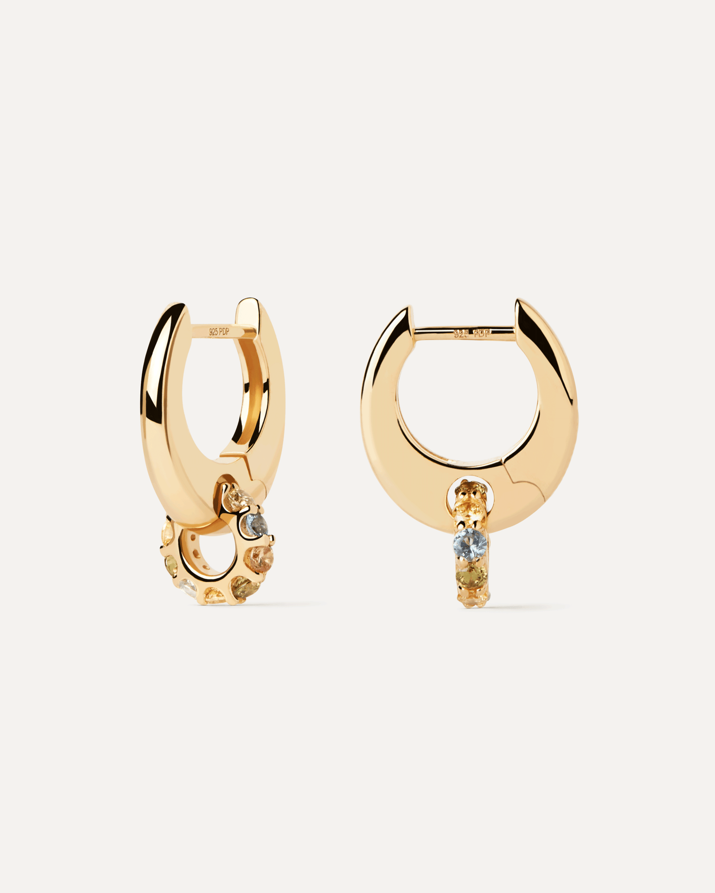 PDPAOLA Orecchini a cerchio Rainbow Spin AR01-B89-U