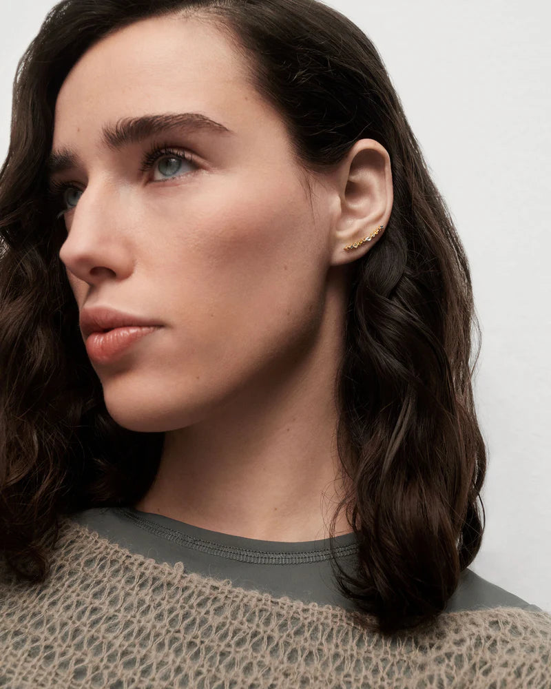 PDPAOLA Orecchini rampicanti Lotus AR01-C79-U