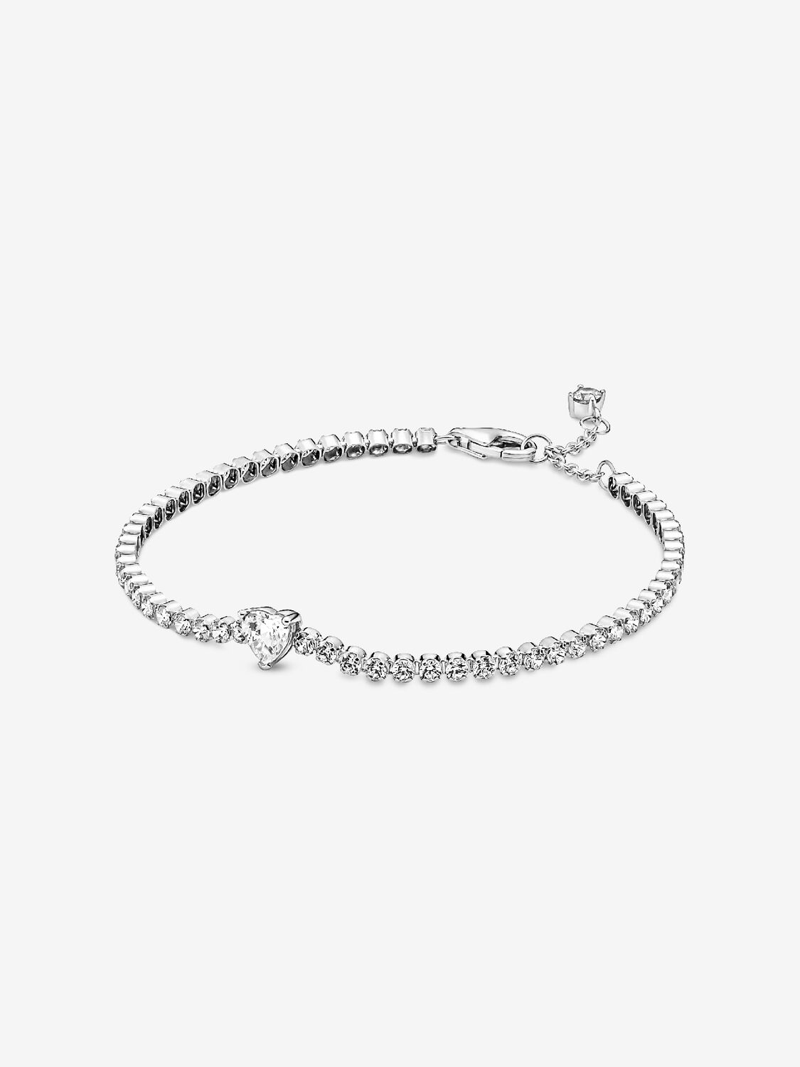 Pandora Bracciale Tennis con Cuore in rilievo 590041C01