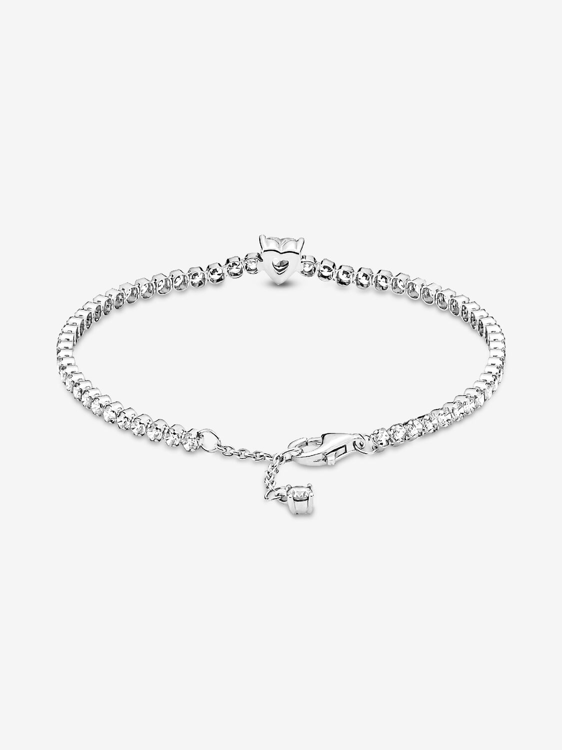 Pandora Bracciale Tennis con Cuore in rilievo 590041C01