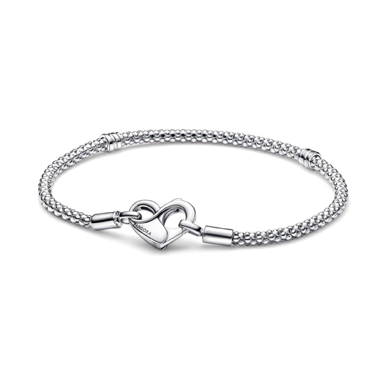 Bracciale Pandora Maglia Geometrica con Chiusura a Cuore 592453C00