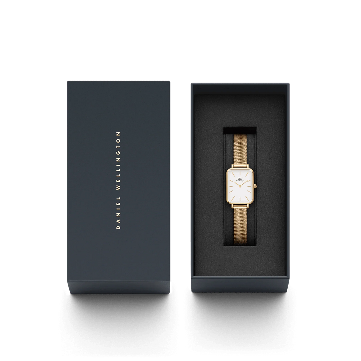 Orologio Daniel Wellington Quadro Pressed Evergold DW00100556-DANIEL WELLINGTON-Eldorado Jewels