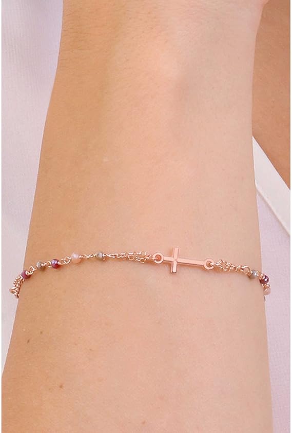 Bracciale rosario Amen donna rosari con cristalli BRO10RARTO3