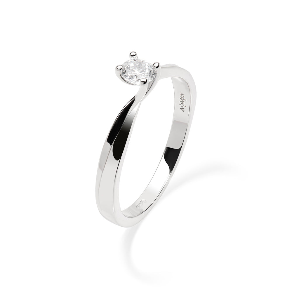 Anello Amen Donna diamonds forever ANSOVABB40-10