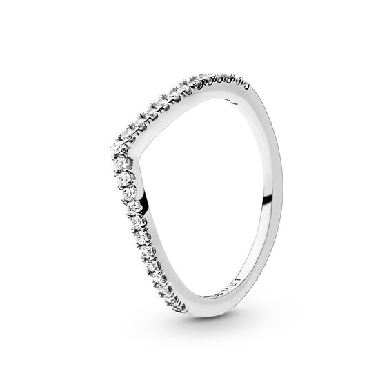 Anello Cuore Pavé Incrociato Pandora Argento 925 Misura 52 196316CZ-52