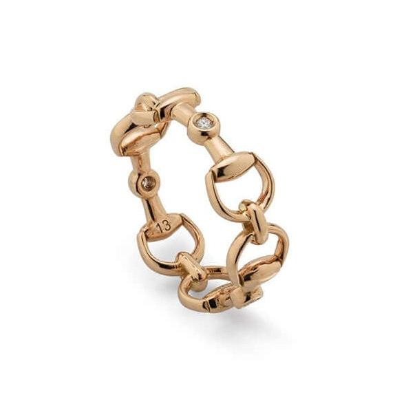 Anello Gucci G-Icon a Fascia Media in Oro Giallo 18kt YBC837587001