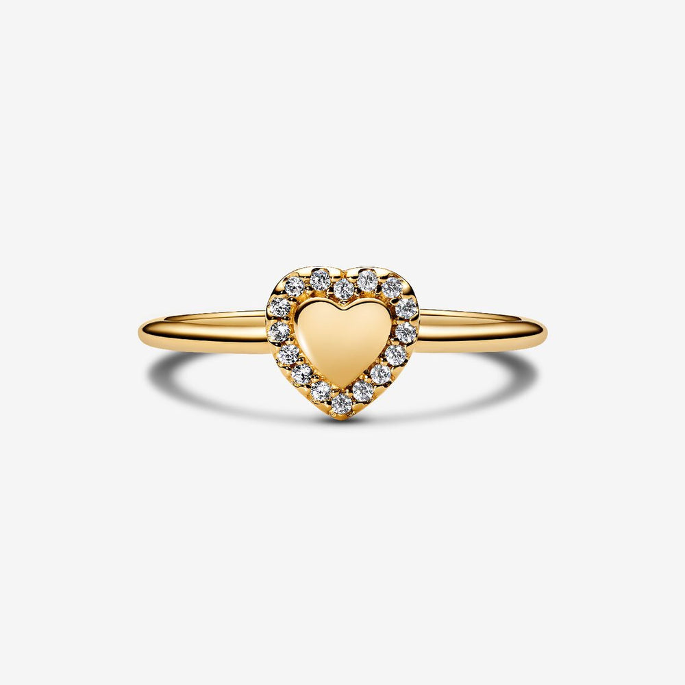 Anello Cuore e Pavè da incidere Pandora 163801C01