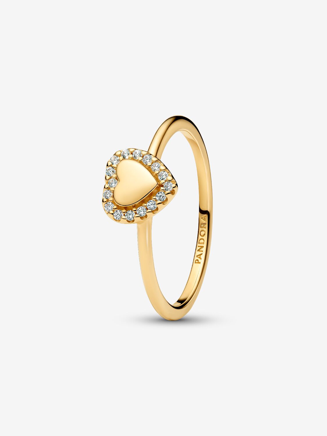 Anello Cuore e Pavè da incidere Pandora 163801C01