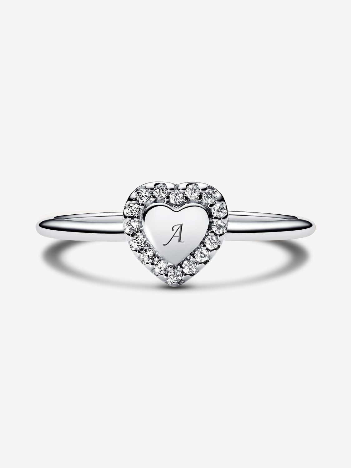 Anello Pandora Cuore e Pavè da incidere 193801C01