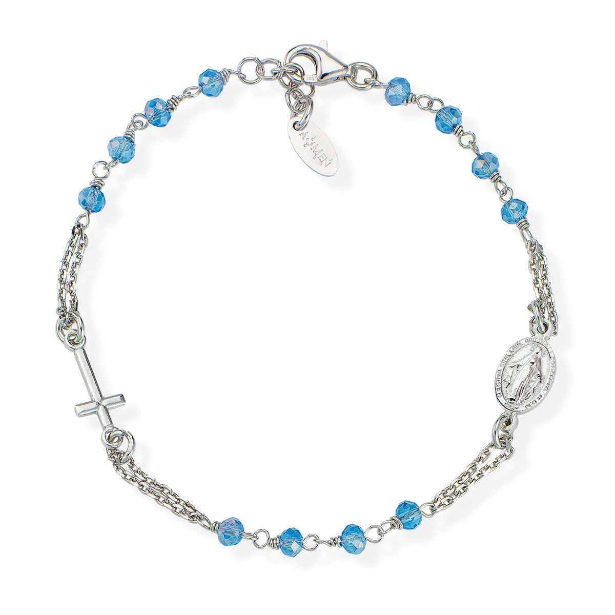 Bracciale rosario Amen unisex rosari con cristalli BROBC3