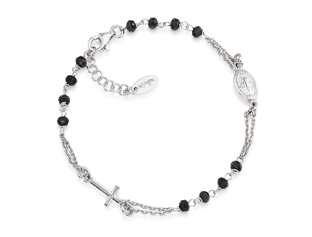Bracciale rosario Amen unisex rosari con cristalli BROBN3