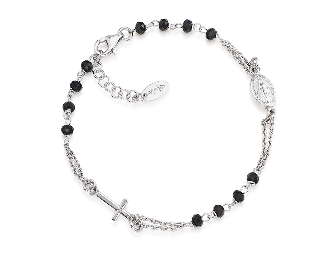 Bracciale rosario Amen unisex rosari con cristalli BROBN3