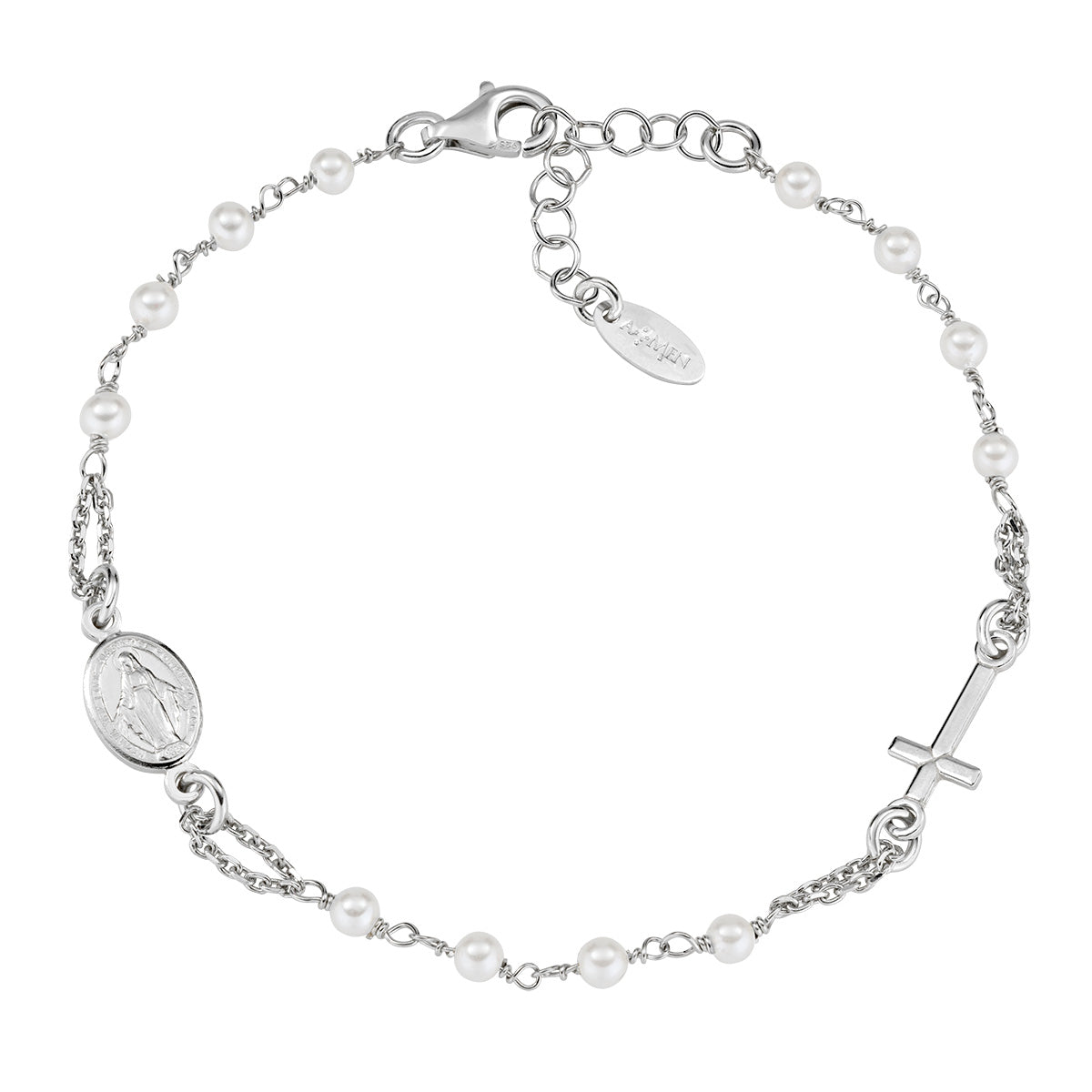 Bracciale Amen Unisex rosari con perle BROBPSW3