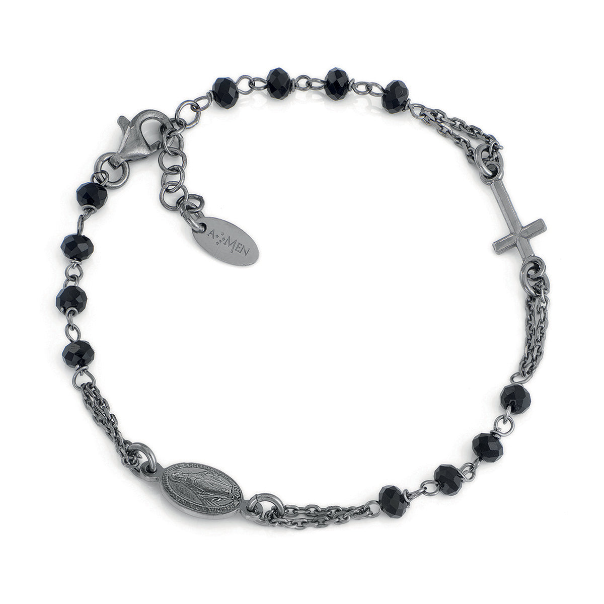 Bracciale rosario Amen unisex rosari con cristalli BRONN3