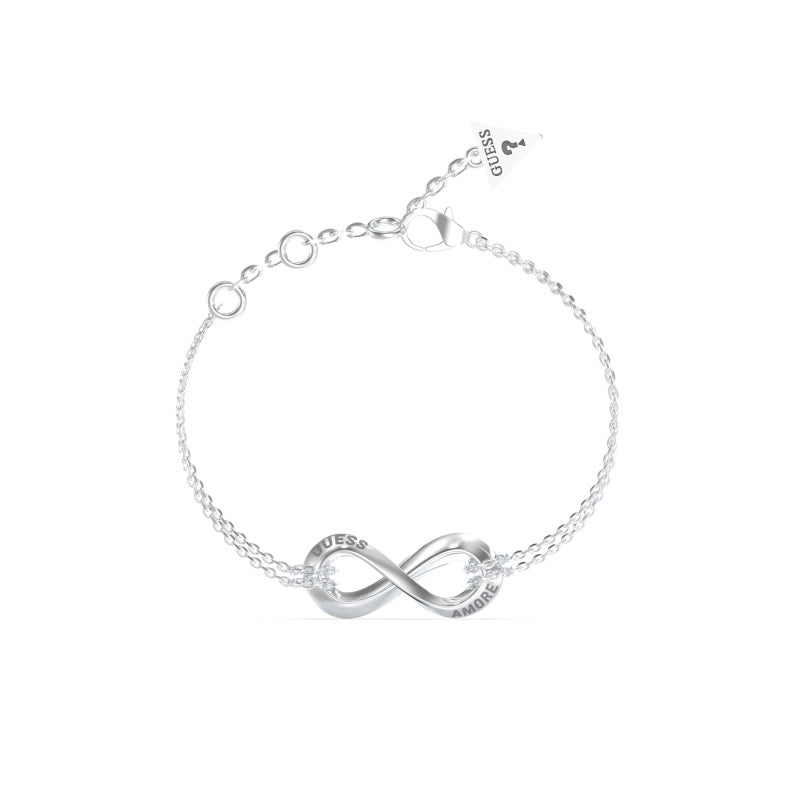 Bracciale Catena Cuore Cristalli Guess Acciaio JUBB05050JWRHS