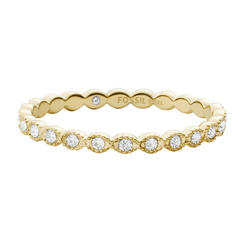 Bracciale Catena Logo Fossil Acciaio Oro Rosa JF03749710502 (Taglia 502)