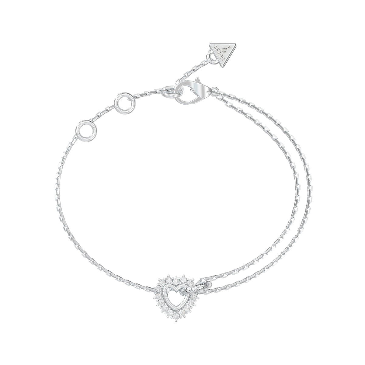 Bracciale Catena Stella Cristalli Guess Acciaio JUBB05534JWRHS