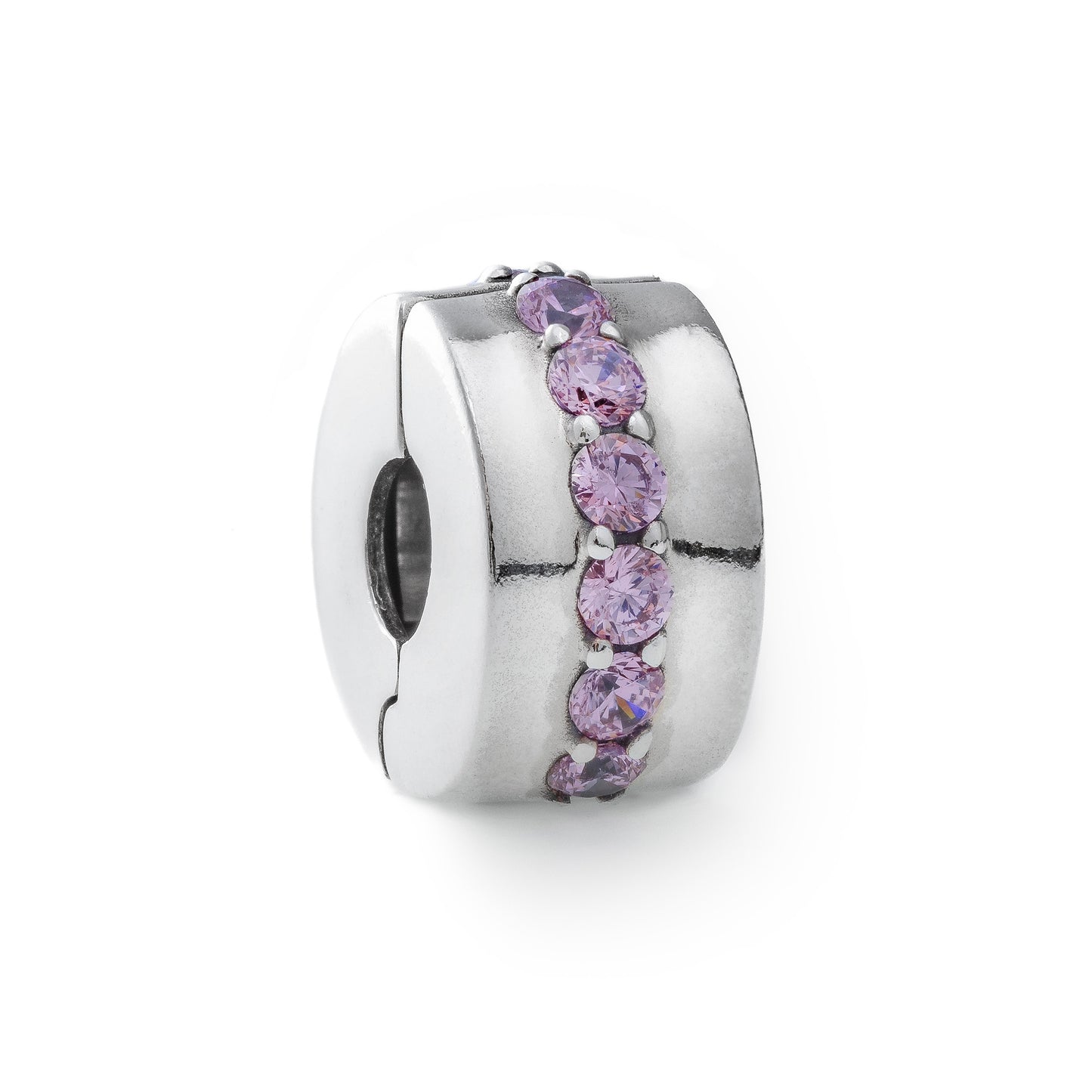 Charm Clip Fascia a Pavé Rosa Pandora 791972PCZ