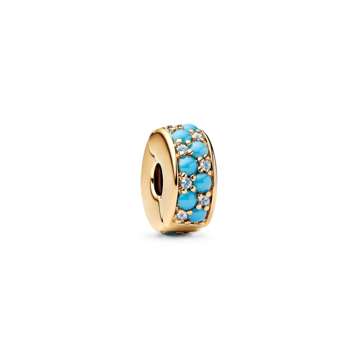 Charm Cuore Liscio Bicolore Pavé Pandora 763902C01