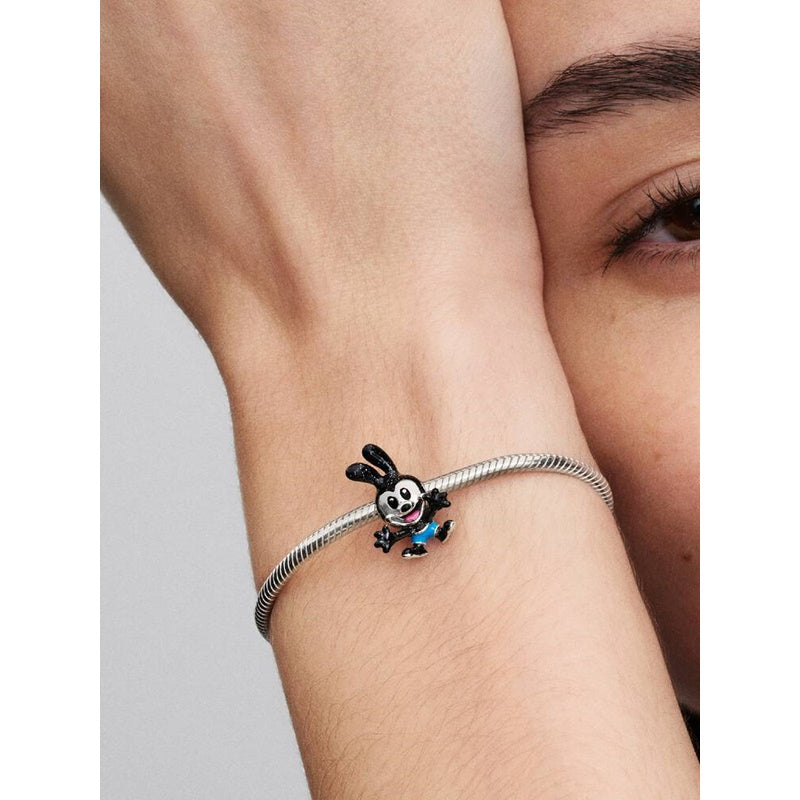Charm Pendente Doppio Cuore Pavé Blu Pandora 794021C01