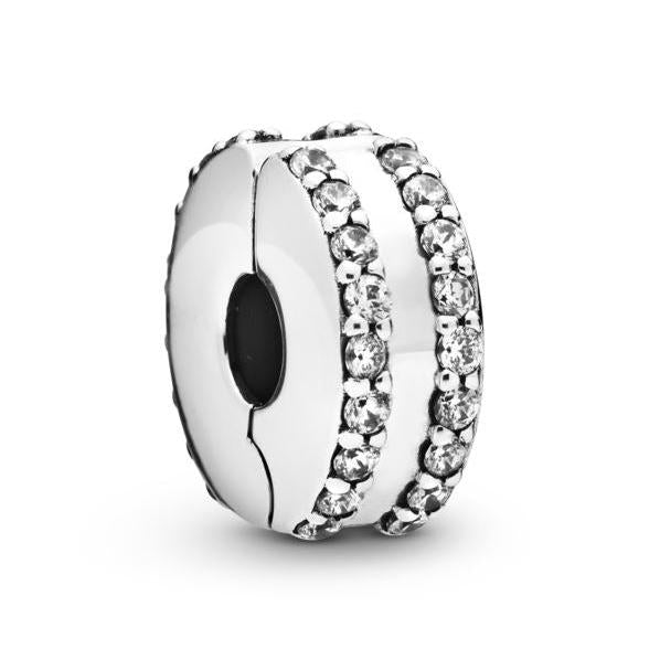 Charm Pendente Doppio Cuore Pavé "Famiglia" Pandora 798422C01