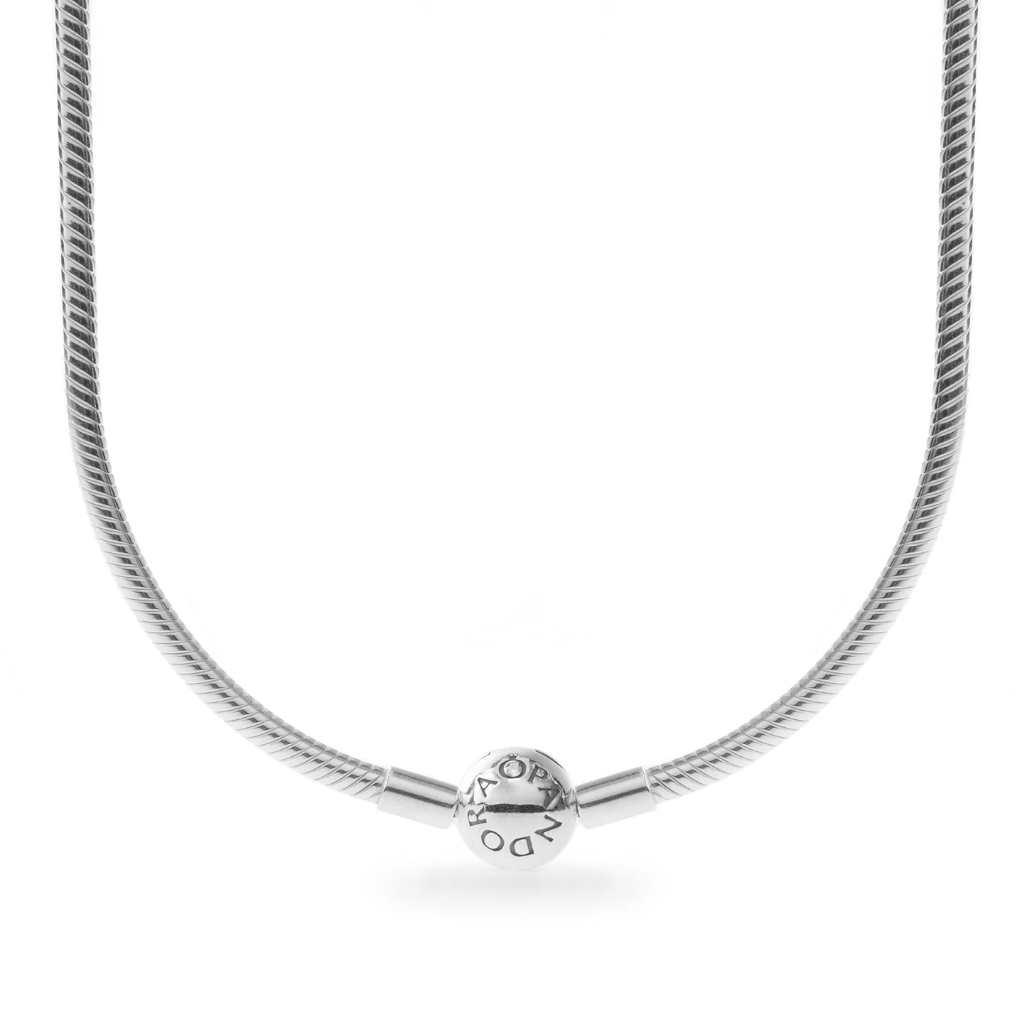 Collana Catena Snodata Chiusura Rotonda Pandora Argento 925 Lunghezza 50 cm 590742HV-50