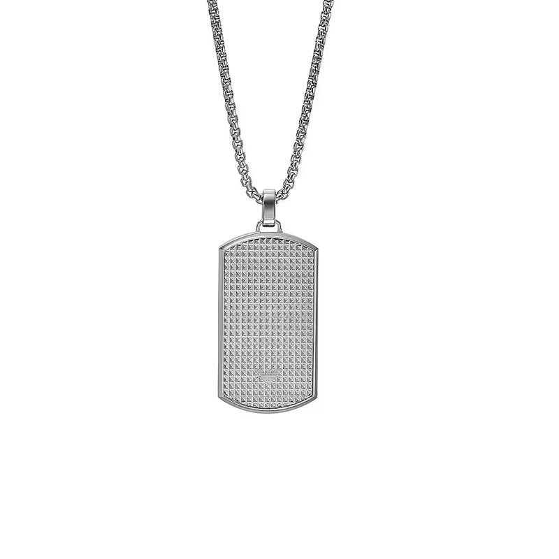 Collana Pendente Cilindro Emporio Armani Acciaio Nero EGS2986040