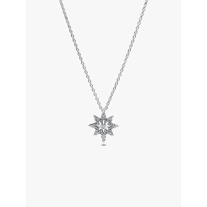 Collana Pendente Cuore Solitario Pavé Verde Pandora Lunghezza 45 cm 393600C01-45
