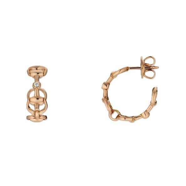Orecchini Gucci YBD837586001 oro rosa e diamanti