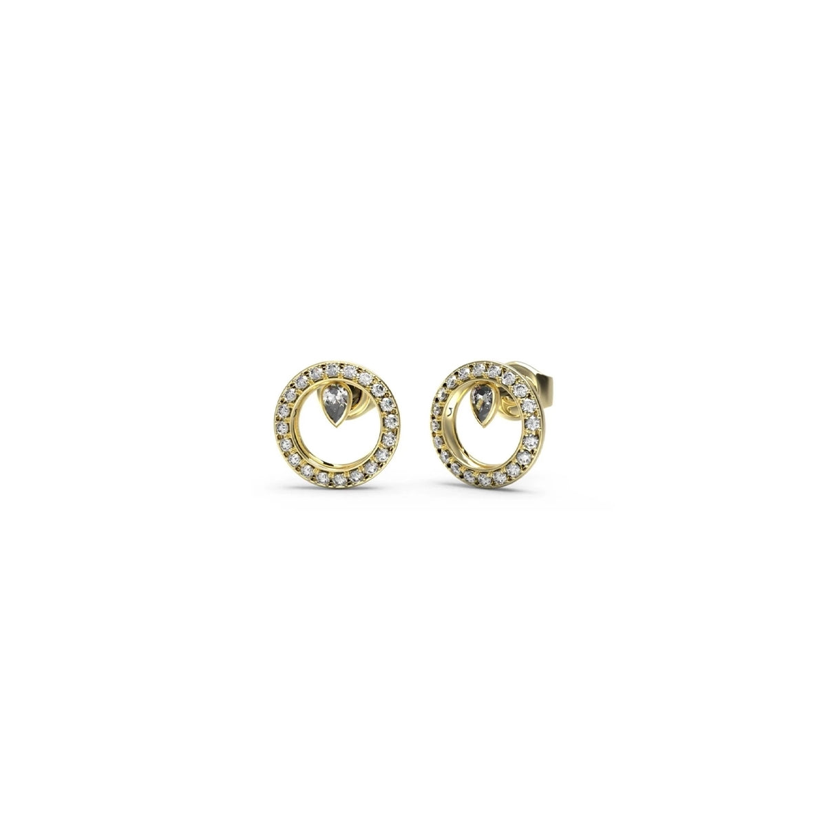 Orecchini a Lobo Cuore Cristalli Guess Oro Giallo JUBE04655JWYGT-U (Coppia)