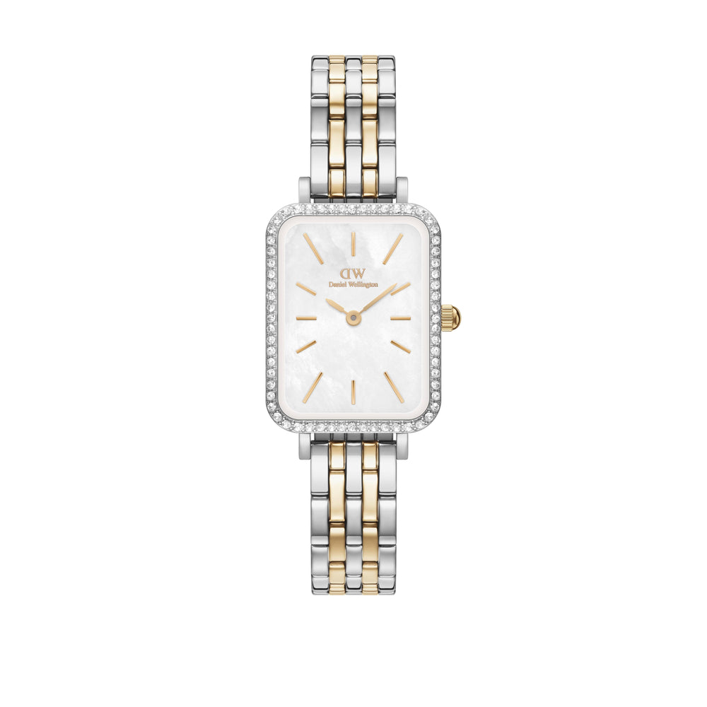Orologio Daniel Wellington donna Quadro Lumine Bezel 5-Link Two-Tone MOP