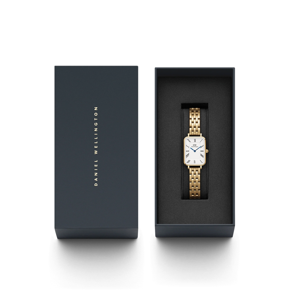 
                  
                    Orologio donna Daniel Wellington Quadro Roman Numerals 5-Link Gold
                  
                