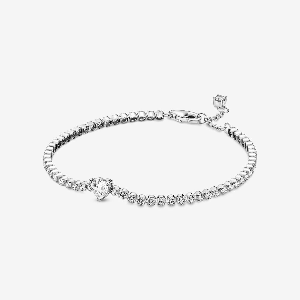 Pandora Bracciale Tennis con Cuore in rilievo 590041C01