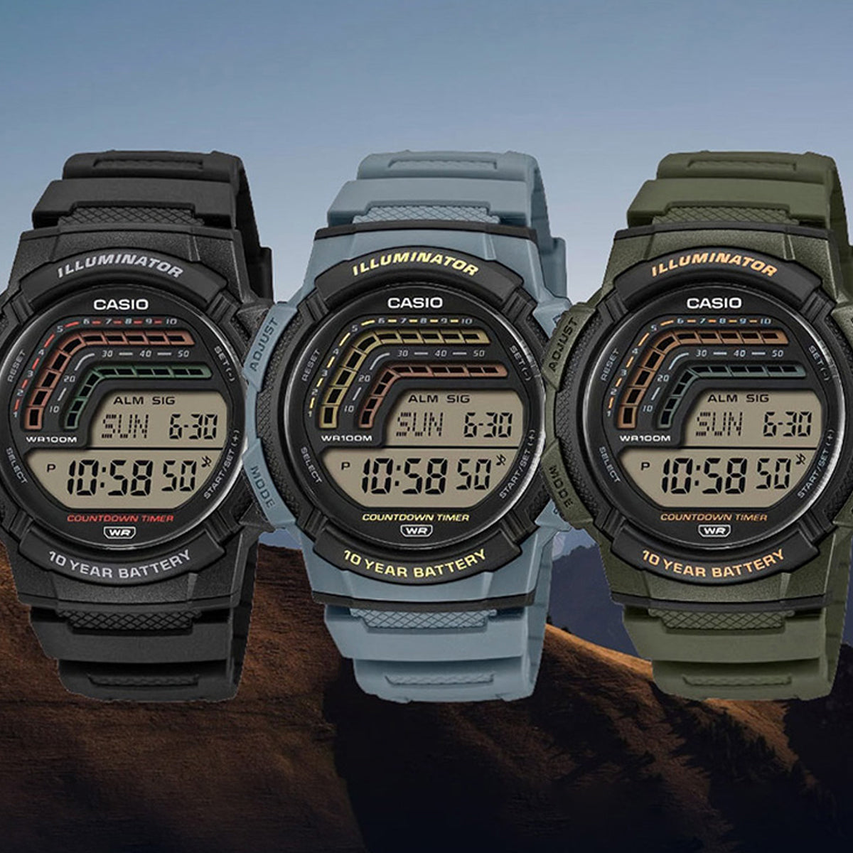 Orologio CASIO COLLECTION & VINTAGE uomo WS-1800-1AVEF